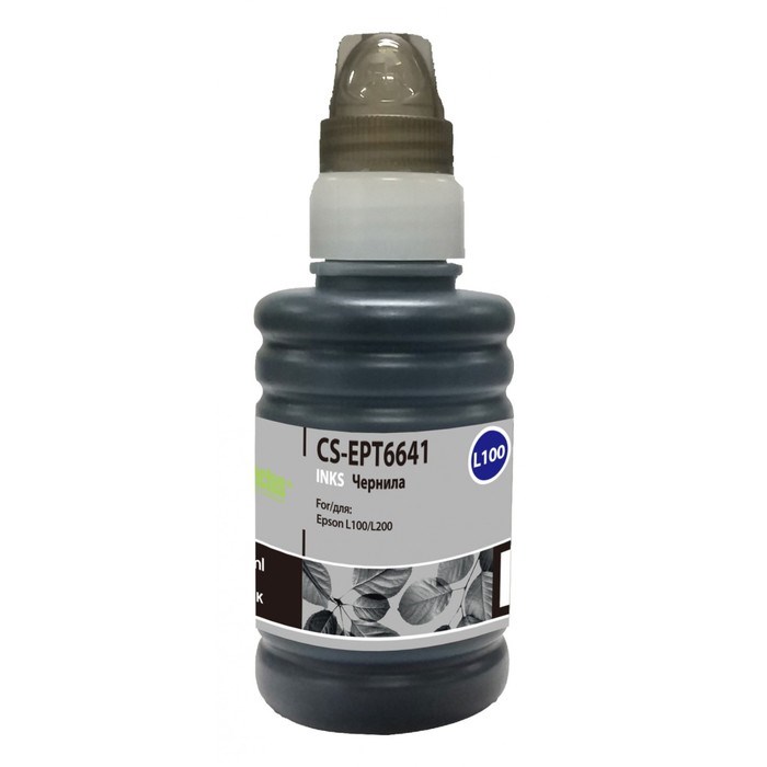 Чернила Cactus CS-EPT6641 T664, для Epson L100/L110/L120/L132/L200/L210/L222, 100мл, чёрные 939468 - фото 51376895 Чернила Cactus CS-EPT6641 T664, для Epson L100/L110/L120/L132/L200/L210/L222, 100мл, чёрные 939468 - фото 51376895