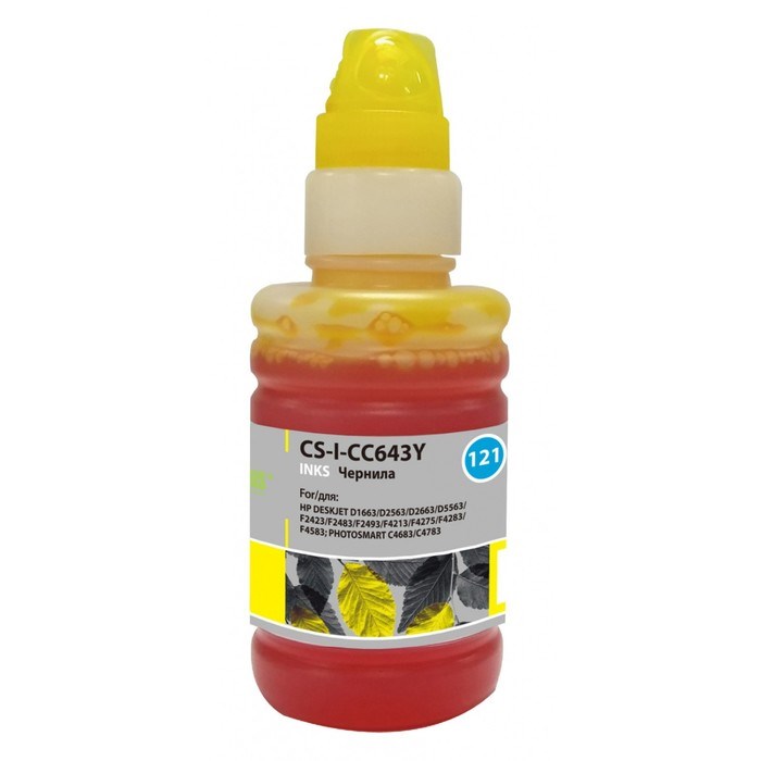 Чернила Cactus CS-I-CC643Y, для HP DJ D1663/D2563/D2663/D5563/PS C4683/C4783, 100мл, жёлтые 939475 - фото 51376980 Чернила Cactus CS-I-CC643Y, для HP DJ D1663/D2563/D2663/D5563/PS C4683/C4783, 100мл, жёлтые 939475 - фото 51376980