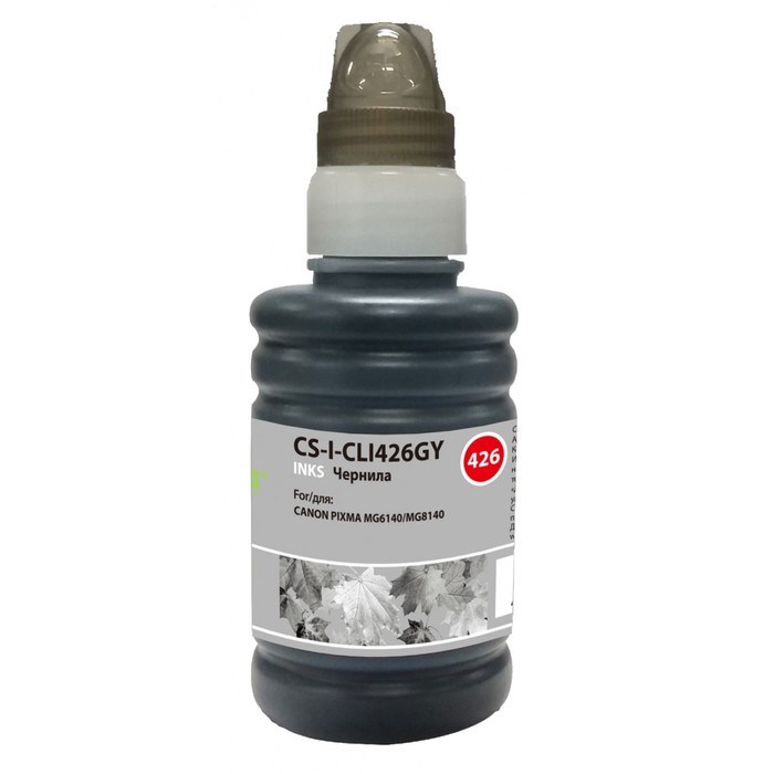 Чернила Cactus CS-I-CLI426GY, для Canon Pixma MG5140/5240/6140/8140/MX884, 100мл, серые - фото 51376994 Чернила Cactus CS-I-CLI426GY, для Canon Pixma MG5140/5240/6140/8140/MX884, 100мл, серые - фото 51376994