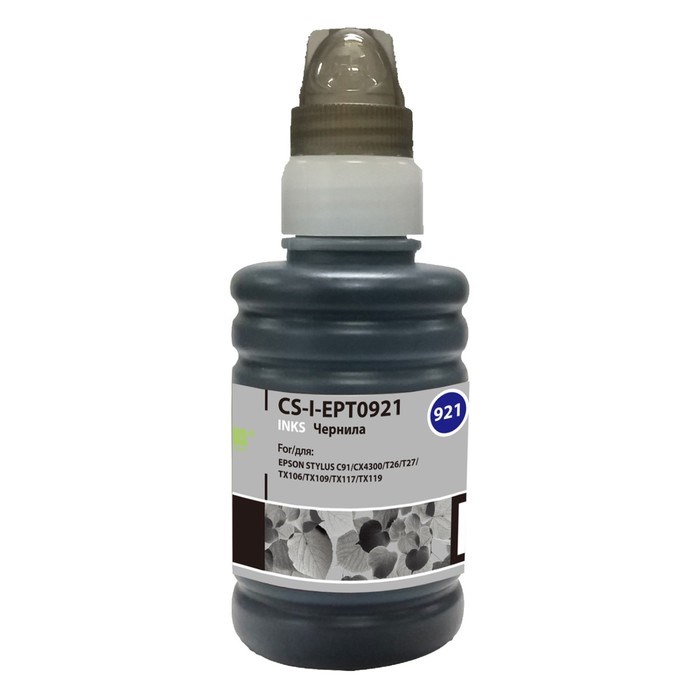 Чернила Cactus CS-I-EPT0921, для Epson St C91/CX4300/T26/T27/TX106/TX109, 100мл, чёрные - фото 51377050 Чернила Cactus CS-I-EPT0921, для Epson St C91/CX4300/T26/T27/TX106/TX109, 100мл, чёрные - фото 51377050