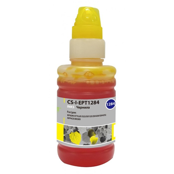 Чернила Cactus CS-I-EPT1284, для Epson St S22/SX125/SX420/SX425/Of BX305, 100мл, жёлтые - фото 51377057 Чернила Cactus CS-I-EPT1284, для Epson St S22/SX125/SX420/SX425/Of BX305, 100мл, жёлтые - фото 51377057