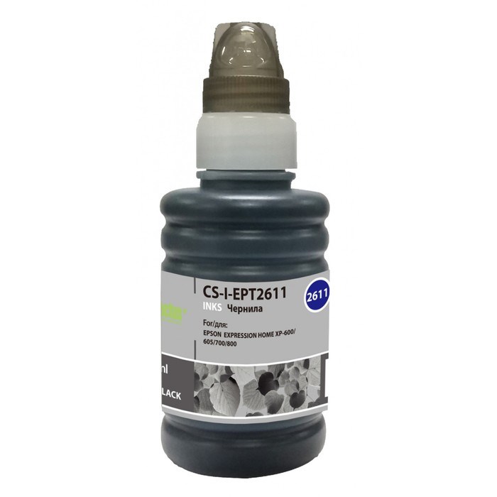 Чернила Cactus CS-I-EPT2611, для Epson ExpHo XP600/605/700/800, 100мл, чёрные - фото 51377065 Чернила Cactus CS-I-EPT2611, для Epson ExpHo XP600/605/700/800, 100мл, чёрные - фото 51377065