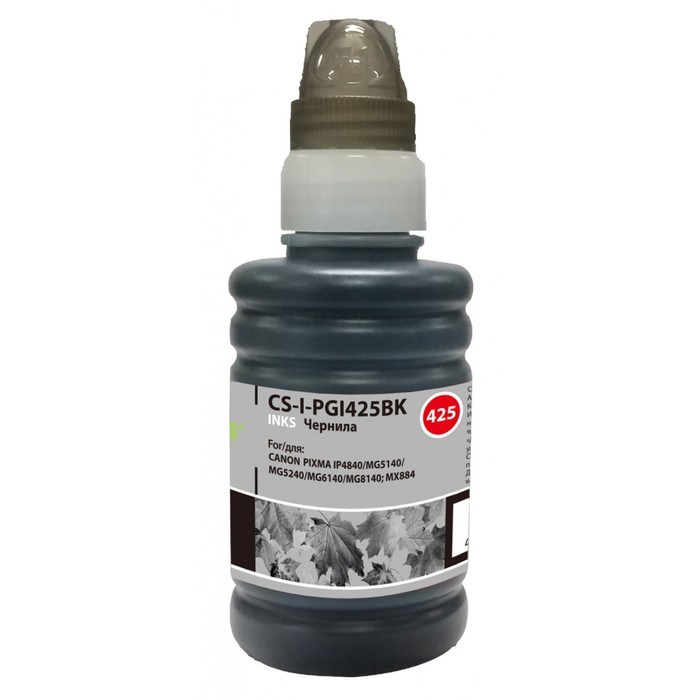 Чернила Cactus CS-I-PGI425BK, для Canon Pixma iP4840/MG5140/5240/6140/8140, 100мл, чёрные - фото 51377084 Чернила Cactus CS-I-PGI425BK, для Canon Pixma iP4840/MG5140/5240/6140/8140, 100мл, чёрные - фото 51377084