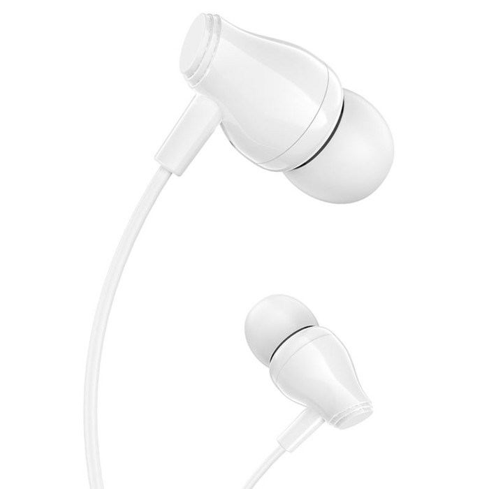 Наушники Borofone BM61 Wanderer, вакуумные, микрофон, Jack 3.5 мм, кабель 1.2 м, белые - фото 51377259 Наушники Borofone BM61 Wanderer, вакуумные, микрофон, Jack 3.5 мм, кабель 1.2 м, белые - фото 51377259