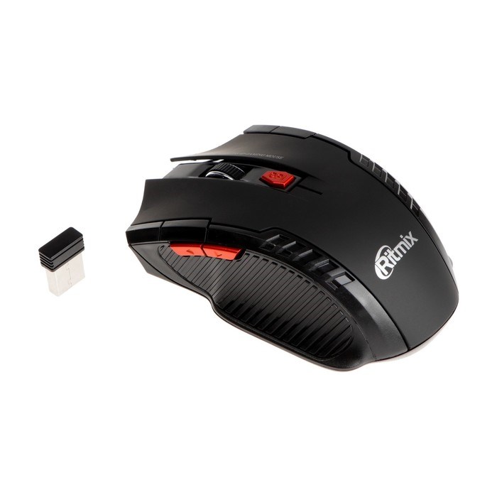 Мышь RITMIX RMW-115, игровая, беспроводная, 1600 dpi, USB, чёрная - фото 51377280 Мышь RITMIX RMW-115, игровая, беспроводная, 1600 dpi, USB, чёрная - фото 51377280