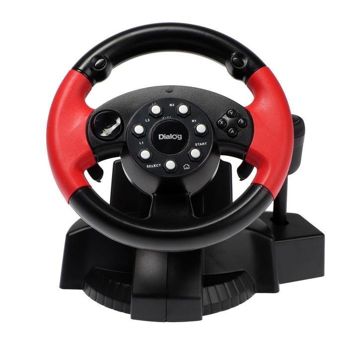 Руль Dialog GW-125VR E-Racer, проводной, вибрация, для PC, 2 педали, пычаг ПП, USB - фото 51377789 Руль Dialog GW-125VR E-Racer, проводной, вибрация, для PC, 2 педали, пычаг ПП, USB - фото 51377789