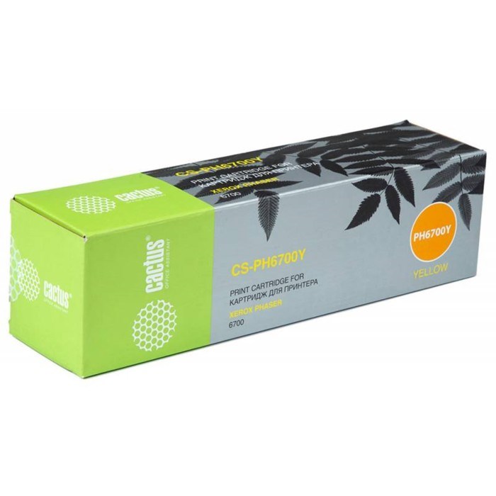 Картридж Cactus CS-PH6700Y 106R01525 Yellow для Xerox Phaser 6700 (12000k), желтый - фото 51377860 Картридж Cactus CS-PH6700Y 106R01525 Yellow для Xerox Phaser 6700 (12000k), желтый - фото 51377860