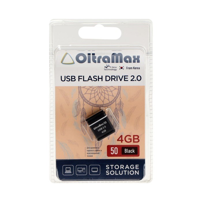 Флешка OltraMax 50, 4 Гб, USB2.0, чт до 15 Мб/с, зап до 8 Мб/с, чёрная - фото 51378114 Флешка OltraMax 50, 4 Гб, USB2.0, чт до 15 Мб/с, зап до 8 Мб/с, чёрная - фото 51378114