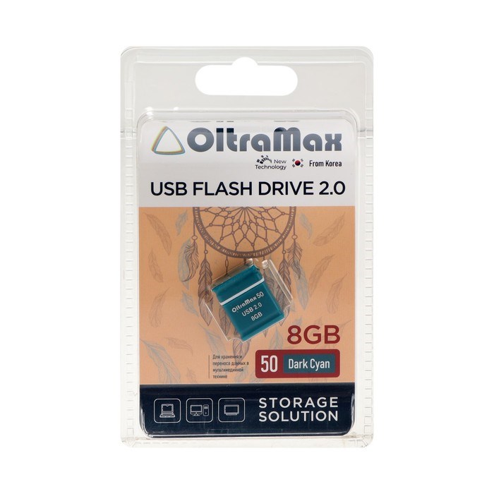 Флешка OltraMax 50, 8 Гб, USB2.0, чт до 15 Мб/с, зап до 8 Мб/с, т/зеленая - фото 51378133 Флешка OltraMax 50, 8 Гб, USB2.0, чт до 15 Мб/с, зап до 8 Мб/с, т/зеленая - фото 51378133