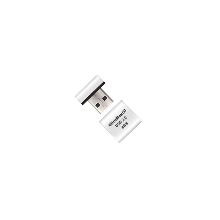 Флешка OltraMax 50, 8 Гб, USB2.0, чт до 15 Мб/с, зап до 8 Мб/с, белая - фото 51378144 Флешка OltraMax 50, 8 Гб, USB2.0, чт до 15 Мб/с, зап до 8 Мб/с, белая - фото 51378144