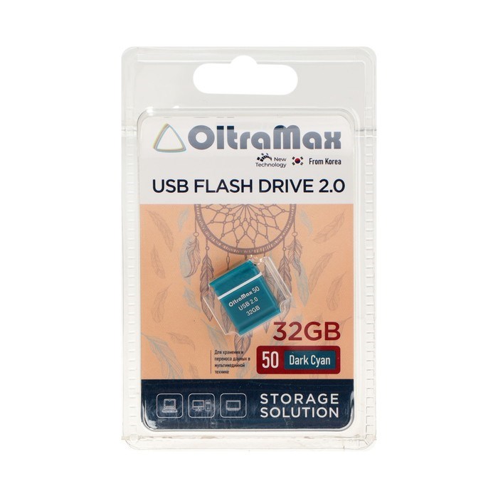 Флешка OltraMax 50, 32 Гб, USB2.0, чт до 15 Мб/с, зап до 8 Мб/с, т/зеленая - фото 51378187 Флешка OltraMax 50, 32 Гб, USB2.0, чт до 15 Мб/с, зап до 8 Мб/с, т/зеленая - фото 51378187