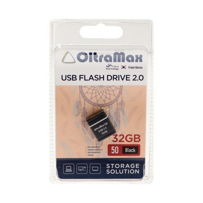 Флешка OltraMax 50, 32 Гб, USB2.0, чт до 15 Мб/с, зап до 8 Мб/с, чёрная - фото 51378195 Флешка OltraMax 50, 32 Гб, USB2.0, чт до 15 Мб/с, зап до 8 Мб/с, чёрная - фото 51378195