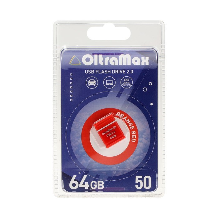 Флешка OltraMax 50, 64 Гб, USB2.0, чт до 15 Мб/с, зап до 8 Мб/с, оранжевая - фото 51378215 Флешка OltraMax 50, 64 Гб, USB2.0, чт до 15 Мб/с, зап до 8 Мб/с, оранжевая - фото 51378215