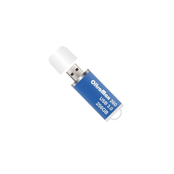Флешка OltraMax 260, 256 Гб, USB3.0, чт до 70 Мб/с, зап до 20 Мб/с, синяя - фото 51378239 Флешка OltraMax 260, 256 Гб, USB3.0, чт до 70 Мб/с, зап до 20 Мб/с, синяя - фото 51378239