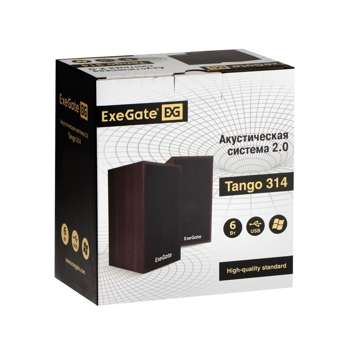 Компьютерные колонки 2.0 ExeGate Tango 314, 2х3Вт, USB, дерево - фото 51378292 Компьютерные колонки 2.0 ExeGate Tango 314, 2х3Вт, USB, дерево - фото 51378292