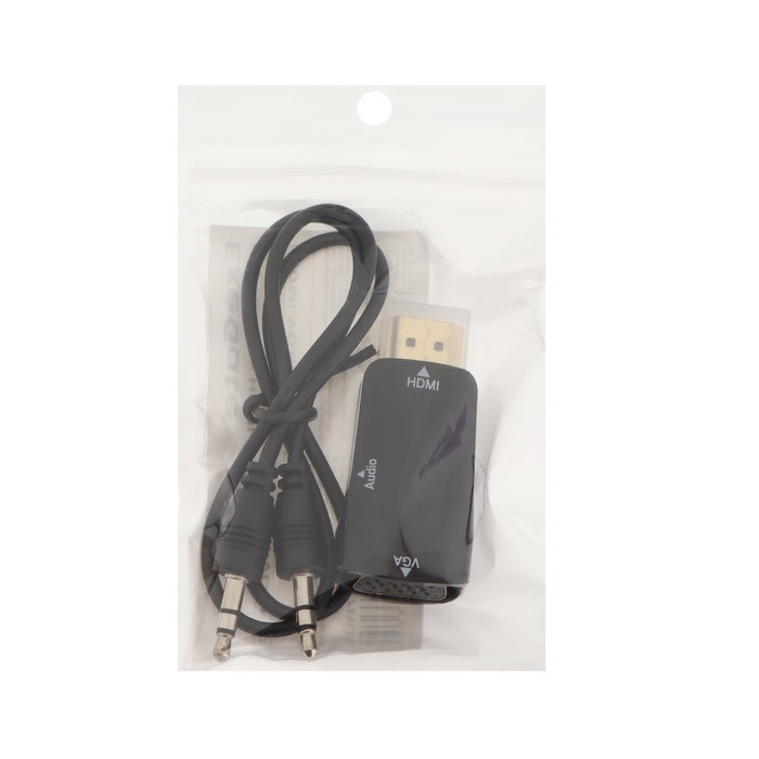 Переходник ExeGate EX-HDMIM-VGAF-C, HDMI-VGA +AUX, чёрный - фото 51378426 Переходник ExeGate EX-HDMIM-VGAF-C, HDMI-VGA +AUX, чёрный - фото 51378426