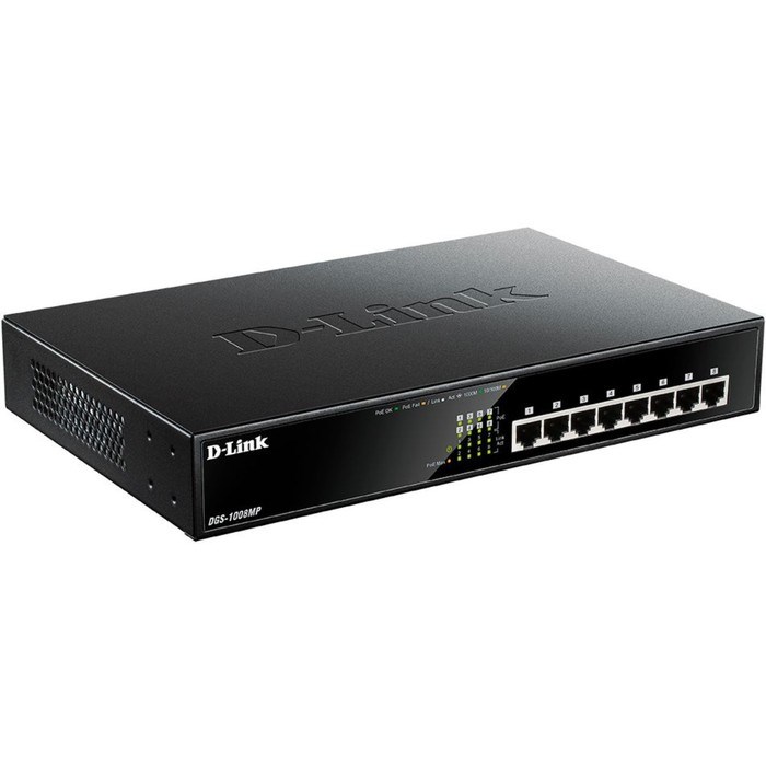Коммутатор D-Link DGS-1008MP/B1A, неуправляемый, 8х10/100/1000BASE-T - фото 51378549 Коммутатор D-Link DGS-1008MP/B1A, неуправляемый, 8х10/100/1000BASE-T - фото 51378549