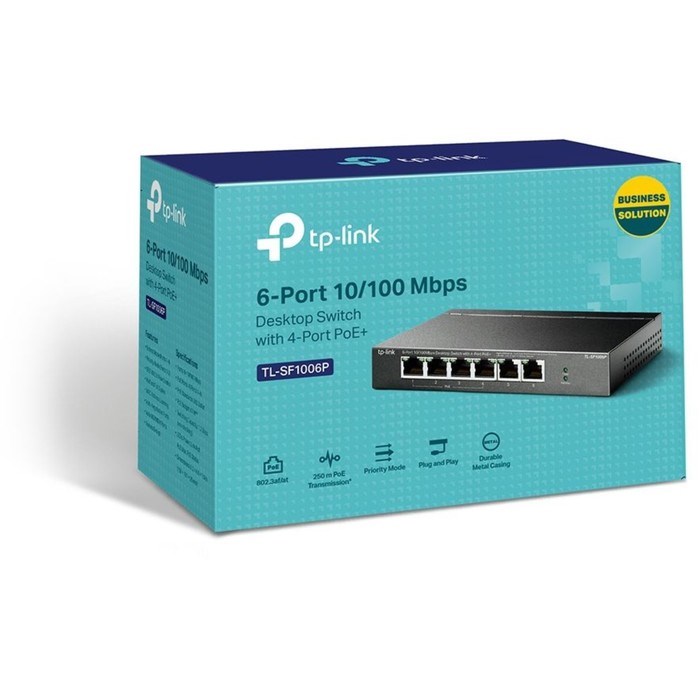 Коммутатор TP-Link TL-SF1006P, неуправляемый, 6x10/100BASE-TX - фото 51378651 Коммутатор TP-Link TL-SF1006P, неуправляемый, 6x10/100BASE-TX - фото 51378651
