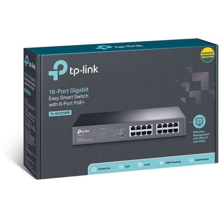Коммутатор TP-Link TL-SG1016PE, управляемый, 16х10/100/1000BASE-T - фото 51378667 Коммутатор TP-Link TL-SG1016PE, управляемый, 16х10/100/1000BASE-T - фото 51378667