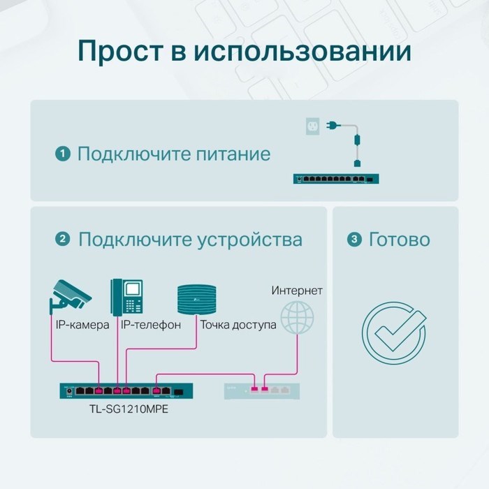 Коммутатор TP-Link TL-SG1210MPE, настраиваемый, 10х10/100/1000BASE-T - фото 51378689 Коммутатор TP-Link TL-SG1210MPE, настраиваемый, 10х10/100/1000BASE-T - фото 51378689