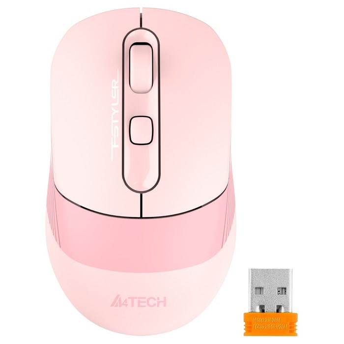 Мышь A4Tech Fstyler FB10C, оптическая, беспроводная, 2400dpi, USB, розовая - фото 51378850 Мышь A4Tech Fstyler FB10C, оптическая, беспроводная, 2400dpi, USB, розовая - фото 51378850