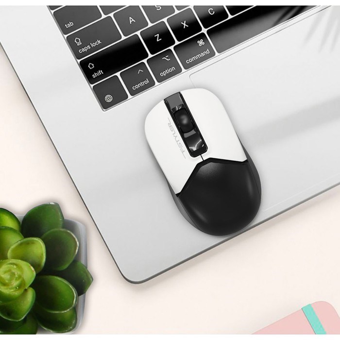 Мышь A4Tech Fstyler FB12, оптическая, беспроводная, 1200dpi, USB, белый/чёрный - фото 51378861 Мышь A4Tech Fstyler FB12, оптическая, беспроводная, 1200dpi, USB, белый/чёрный - фото 51378861