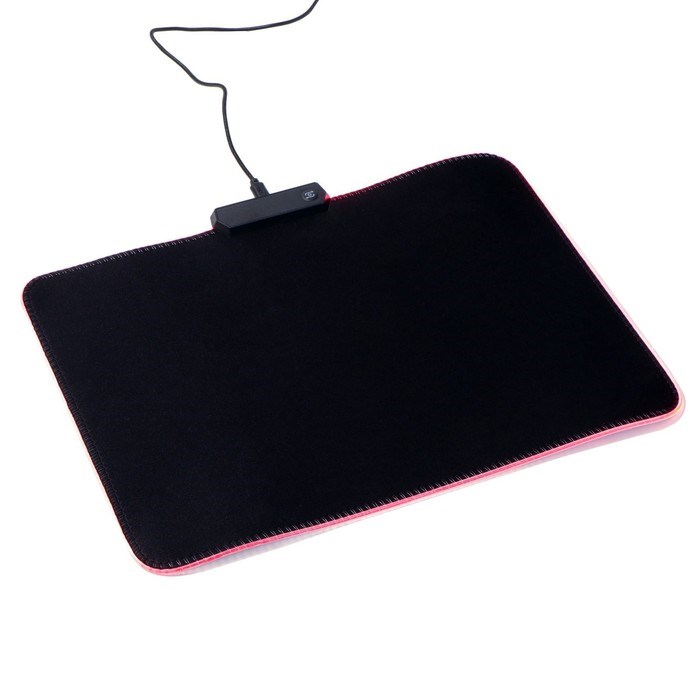 Коврик для мыши, 35х25х0.3 см, с подсветкой RGB, USB, черный - фото 51378930 Коврик для мыши, 35х25х0.3 см, с подсветкой RGB, USB, черный - фото 51378930