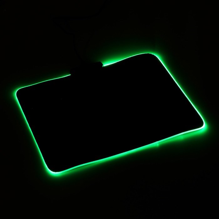 Коврик для мыши, 35х25х0.3 см, с подсветкой RGB, USB, черный - фото 51378934 Коврик для мыши, 35х25х0.3 см, с подсветкой RGB, USB, черный - фото 51378934