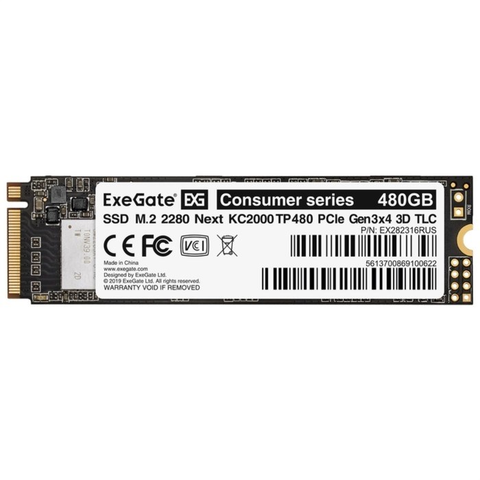 Накопитель SSD ExeGate Next KC2000TP480, 480 Гб, PCI-E x4, M2 - фото 51379119 Накопитель SSD ExeGate Next KC2000TP480, 480 Гб, PCI-E x4, M2 - фото 51379119