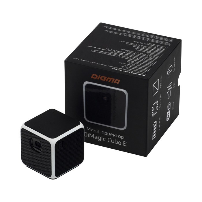 Мини-кинотеатр Digma DiMagic Cube E (DM004), проектор, чёрный/белый - фото 51379489 Мини-кинотеатр Digma DiMagic Cube E (DM004), проектор, чёрный/белый - фото 51379489