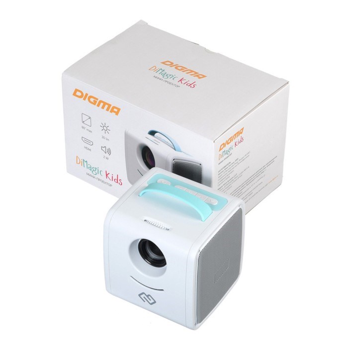 Мини-кинотеатр Digma DiMagic Kids (DM002), проектор, белый/синий - фото 51379517 Мини-кинотеатр Digma DiMagic Kids (DM002), проектор, белый/синий - фото 51379517
