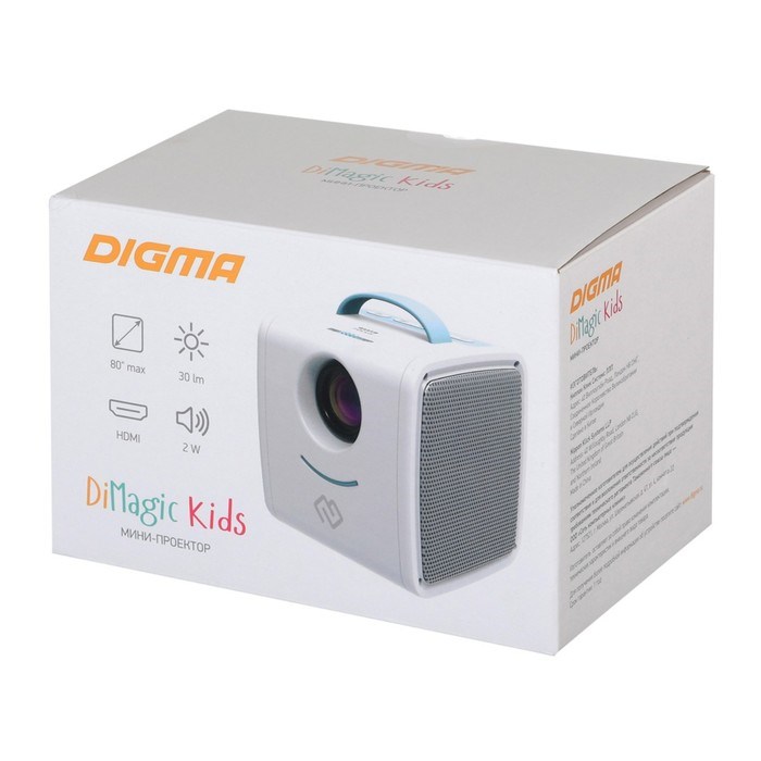 Мини-кинотеатр Digma DiMagic Kids (DM002), проектор, белый/синий - фото 51379518 Мини-кинотеатр Digma DiMagic Kids (DM002), проектор, белый/синий - фото 51379518