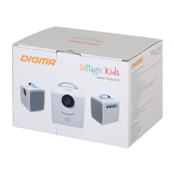 Мини-кинотеатр Digma DiMagic Kids (DM002), проектор, белый/синий - фото 51379519 Мини-кинотеатр Digma DiMagic Kids (DM002), проектор, белый/синий - фото 51379519