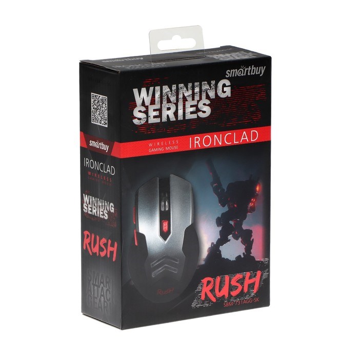 Мышь Smartbuy RUSH Ironclad, беспроводная, оптическая, 1600 dpi, 2xAAA (не в компл), черная - фото 51379874 Мышь Smartbuy RUSH Ironclad, беспроводная, оптическая, 1600 dpi, 2xAAA (не в компл), черная - фото 51379874