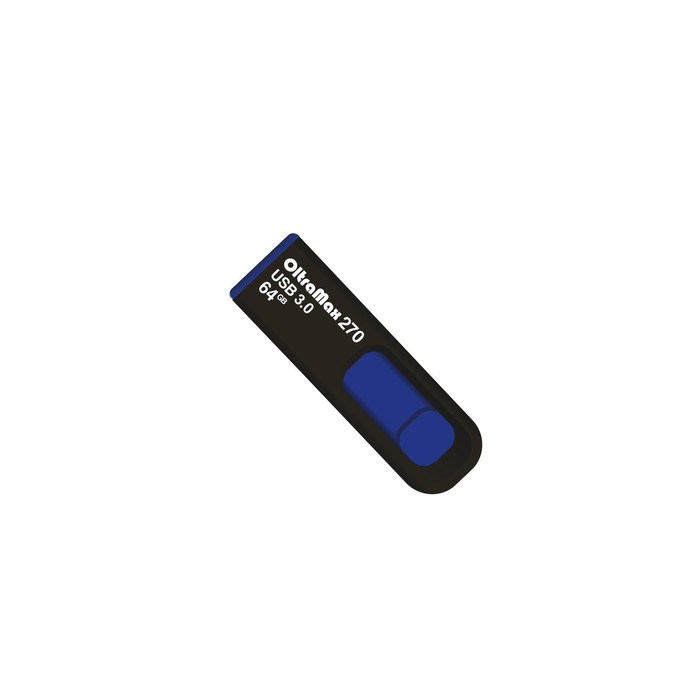Флешка OltraMax 270, 64 Гб, USB3.0, чт до 70 Мб/с, зап до 20 Мб/с, синяя - фото 51380033 Флешка OltraMax 270, 64 Гб, USB3.0, чт до 70 Мб/с, зап до 20 Мб/с, синяя - фото 51380033