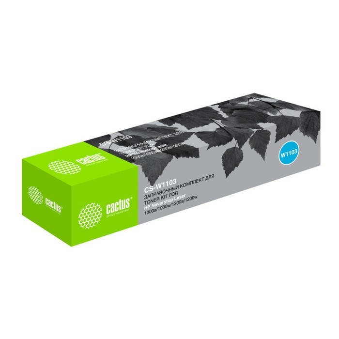 Картридж Cactus CS-W1103 W1103, для HP Neverstop Laser 1000/1200, 2500стр, чёрный - фото 51380089 Картридж Cactus CS-W1103 W1103, для HP Neverstop Laser 1000/1200, 2500стр, чёрный - фото 51380089