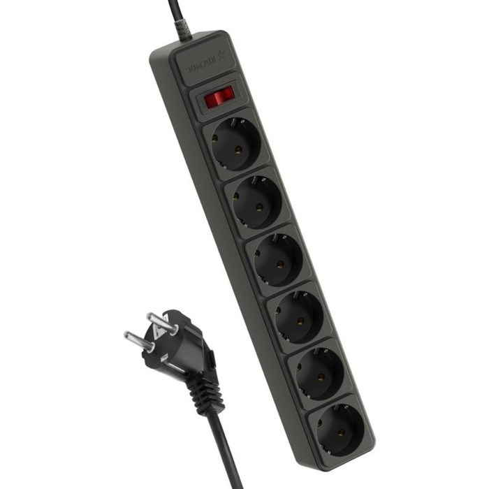 Удлинитель с сетевым фильтром КОСМОС FKsm3m-6g(B)16A, 6х3м, 16А, IP20 - фото 51380158 Удлинитель с сетевым фильтром КОСМОС FKsm3m-6g(B)16A, 6х3м, 16А, IP20 - фото 51380158