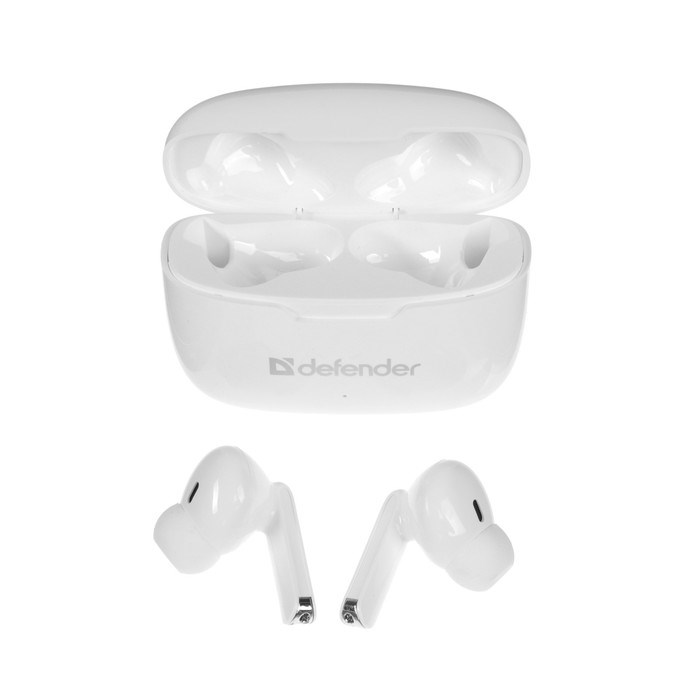Наушники Defender Twins 903, TWS, вакуумные, микрофон, сенсор, 250 мАч, белые - фото 51380281 Наушники Defender Twins 903, TWS, вакуумные, микрофон, сенсор, 250 мАч, белые - фото 51380281