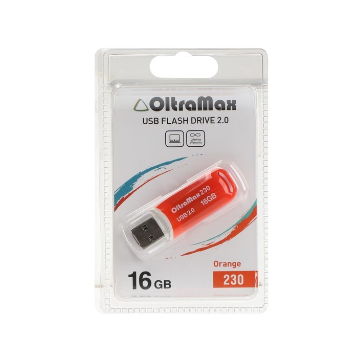 Флешка OltraMax 230, 16 Гб, USB2.0, чт до 15 Мб/с, зап до 8 Мб/с, оранжевая - фото 51380587 Флешка OltraMax 230, 16 Гб, USB2.0, чт до 15 Мб/с, зап до 8 Мб/с, оранжевая - фото 51380587
