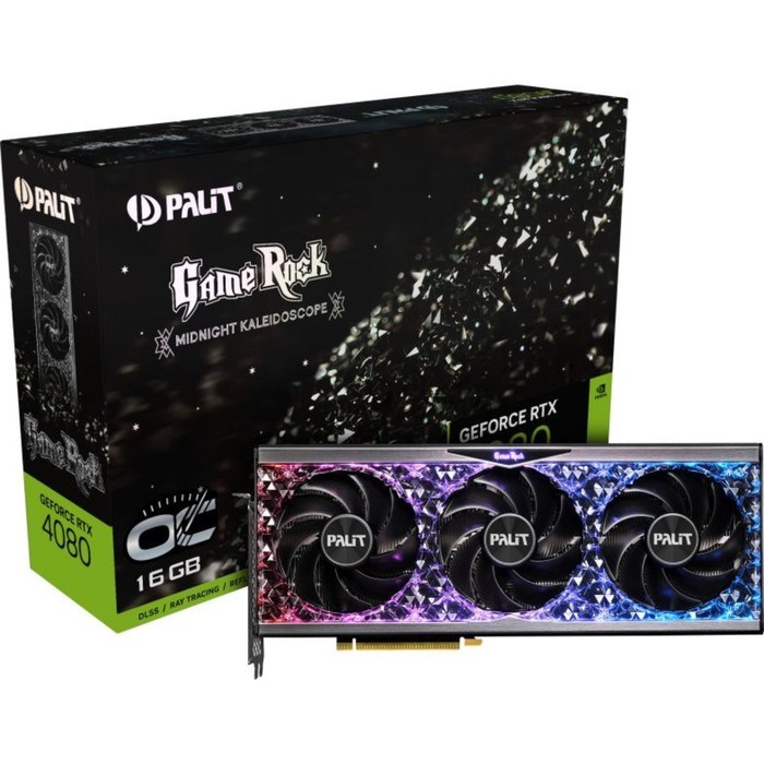 Видеокарта Palit PA-RTX4080 GAMEROCK OC, GeForce RTX 4080 16 Гб, GDDR6X, HDMI, DP - фото 51381031 Видеокарта Palit PA-RTX4080 GAMEROCK OC, GeForce RTX 4080 16 Гб, GDDR6X, HDMI, DP - фото 51381031