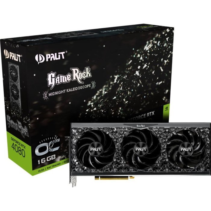 Видеокарта Palit PA-RTX4080 GAMEROCK OC, GeForce RTX 4080 16 Гб, GDDR6X, HDMI, DP - фото 51381032 Видеокарта Palit PA-RTX4080 GAMEROCK OC, GeForce RTX 4080 16 Гб, GDDR6X, HDMI, DP - фото 51381032