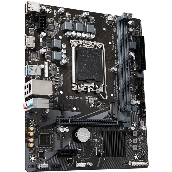 Материнская плата Gigabyte H610M, LGA1700, H610, 2хDDR4, VGA, HDMI, mATX - фото 51381080 Материнская плата Gigabyte H610M, LGA1700, H610, 2хDDR4, VGA, HDMI, mATX - фото 51381080