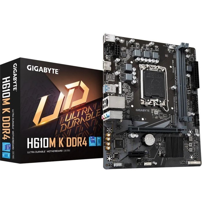 Материнская плата Gigabyte H610M, LGA1700, H610, 2хDDR4, VGA, HDMI, mATX - фото 51381083 Материнская плата Gigabyte H610M, LGA1700, H610, 2хDDR4, VGA, HDMI, mATX - фото 51381083