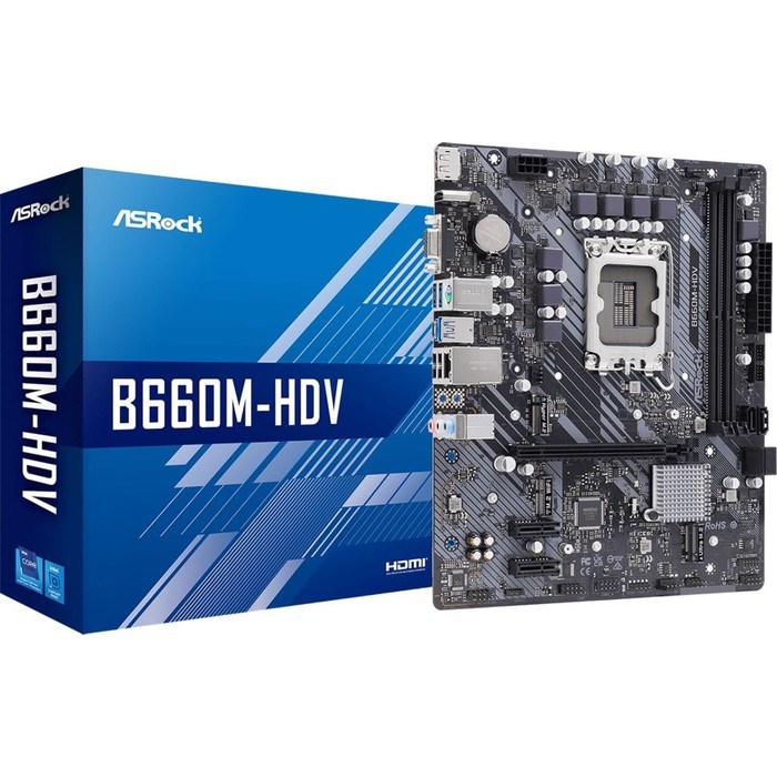 Материнская плата Asrock B660M-HDV, LGA1700, B660, 2хDDR4, VGA, HDMI, DP, mATX - фото 51381089 Материнская плата Asrock B660M-HDV, LGA1700, B660, 2хDDR4, VGA, HDMI, DP, mATX - фото 51381089
