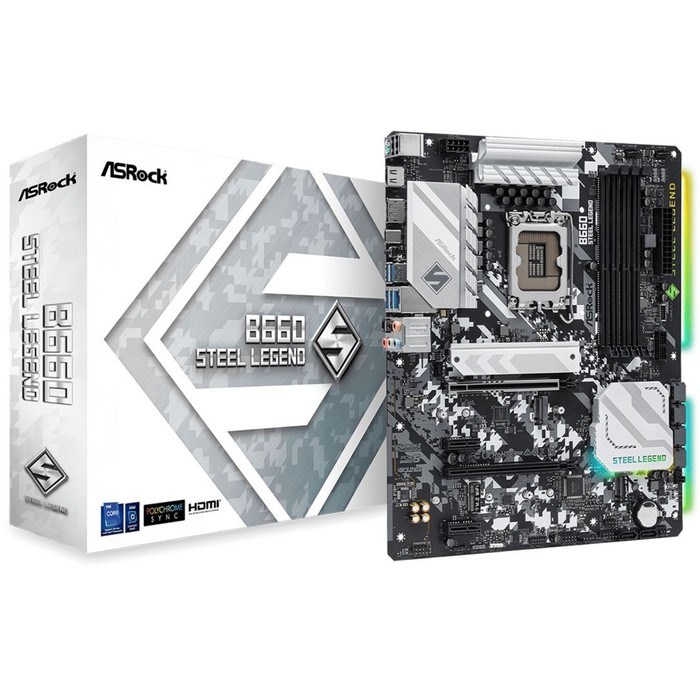 Материнская плата Asrock B660 STEEL LEGEND, LGA1700, B660, 4хDDR4, HDMI, DP, ATX - фото 51381099 Материнская плата Asrock B660 STEEL LEGEND, LGA1700, B660, 4хDDR4, HDMI, DP, ATX - фото 51381099