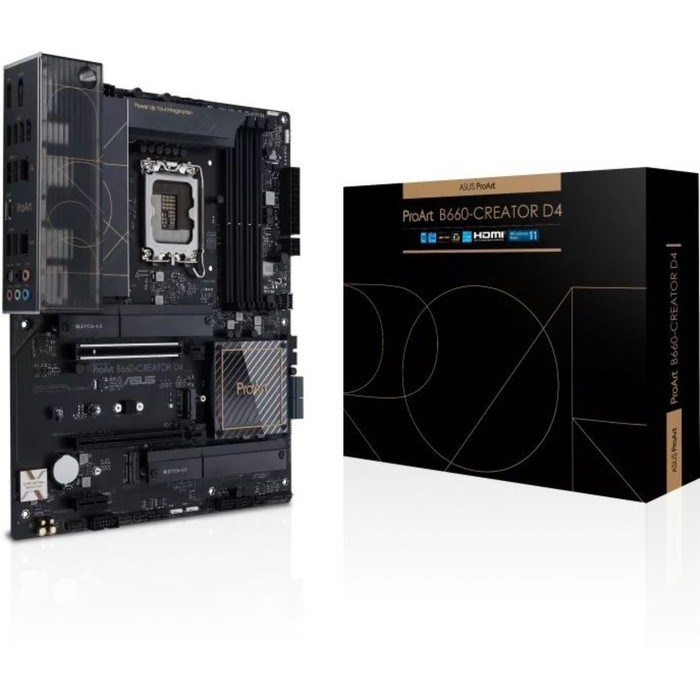 Материнская плата Asus PROART B660-CREATOR D4, LGA1700, B660, 4хDDR4, HDMI, DP, ATX - фото 51381113 Материнская плата Asus PROART B660-CREATOR D4, LGA1700, B660, 4хDDR4, HDMI, DP, ATX - фото 51381113