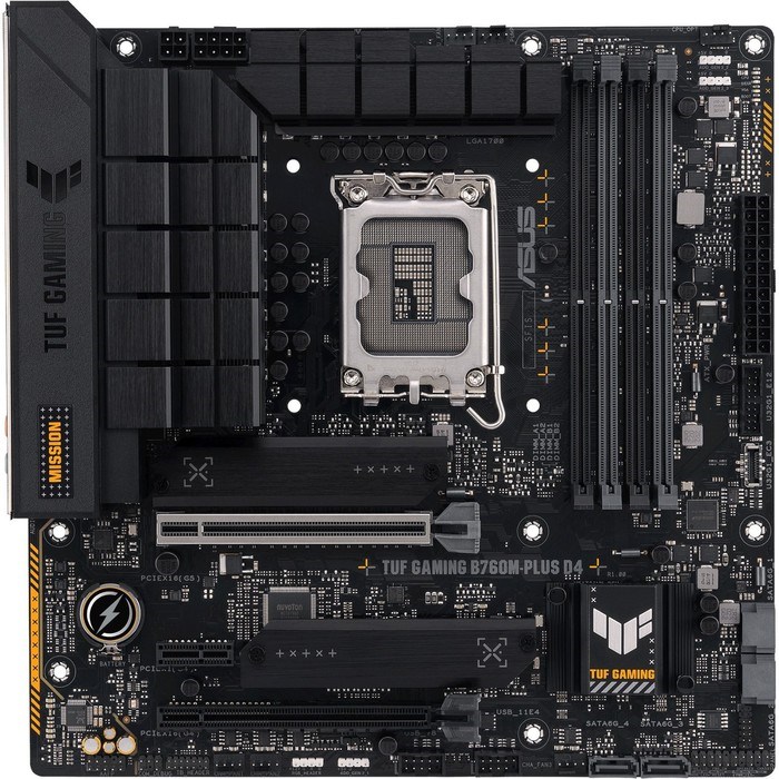 Материнская плата Asus TUF GAMING B760M-PLUS D4, LGA1700, B760, 4хDDR4, HDMI, DP, mATX - фото 51381115 Материнская плата Asus TUF GAMING B760M-PLUS D4, LGA1700, B760, 4хDDR4, HDMI, DP, mATX - фото 51381115