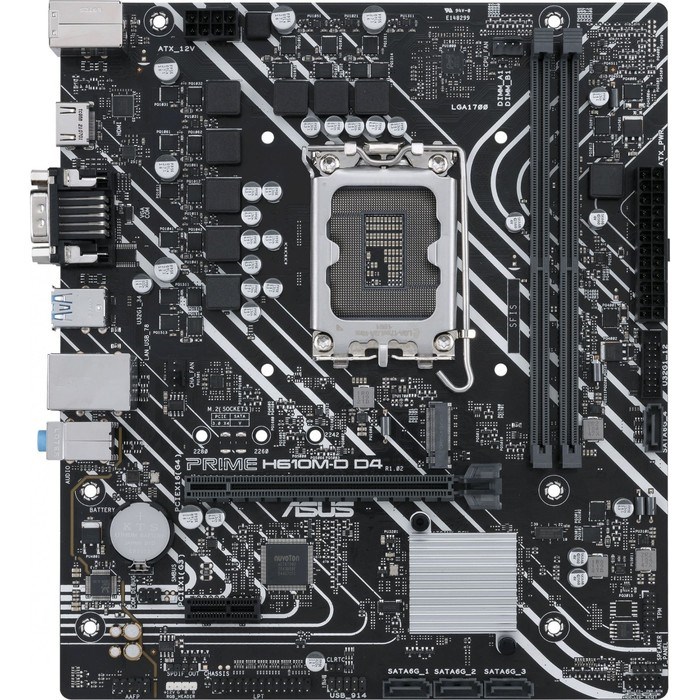Материнская плата Asus PRIME H610M-D D4, LGA1700, H610, 2хDDR4, HDMI, VGA, mATX - фото 51381180 Материнская плата Asus PRIME H610M-D D4, LGA1700, H610, 2хDDR4, HDMI, VGA, mATX - фото 51381180