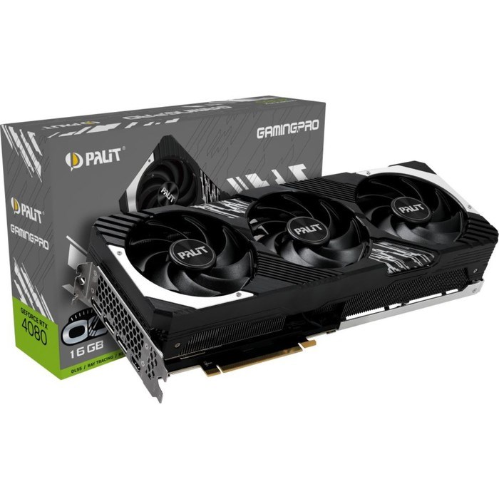 Видеокарта Palit PA-RTX4080 GAMINGPRO OC, GeForce RTX 4080 16 Гб, GDDR6X, HDMI, DP - фото 51381322 Видеокарта Palit PA-RTX4080 GAMINGPRO OC, GeForce RTX 4080 16 Гб, GDDR6X, HDMI, DP - фото 51381322