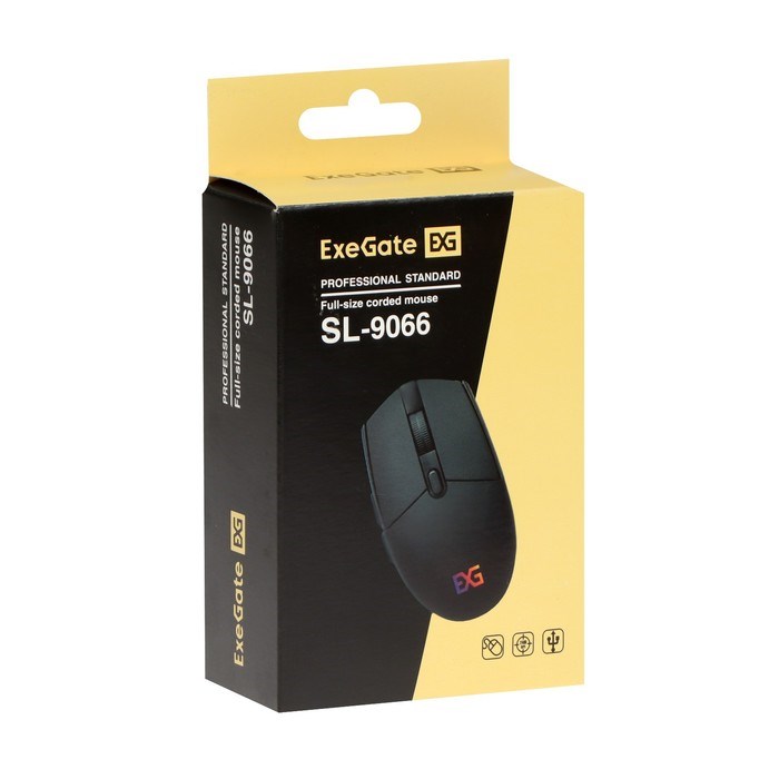 Мышь ExeGate Professional Standard Laser SL-9066, проводная, лазерная, 2400 dpi, USB, чёрная - фото 51381405 Мышь ExeGate Professional Standard Laser SL-9066, проводная, лазерная, 2400 dpi, USB, чёрная - фото 51381405